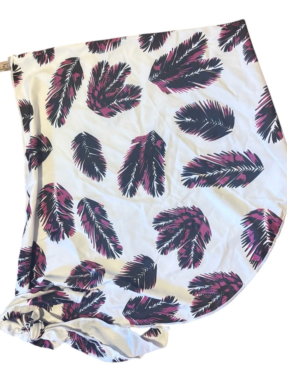Bright Magenta Triangle Bikini Set with Palm Print Cover-Up Size XL NWOT - Picture 3 of 6